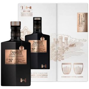 Dewar’s Double Double 37 Year Scotch w/ Baccarat Glass Set 375mL